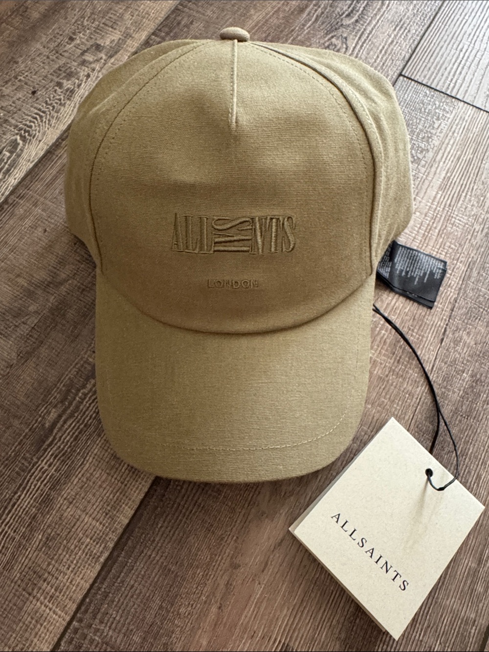 AllSaints Olive green Embroidered Logo Baseball Cap
